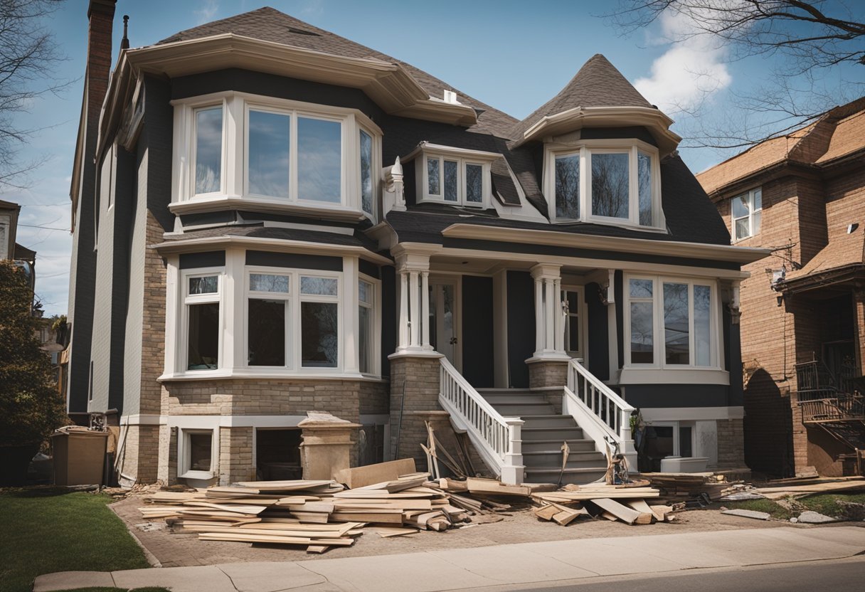 A house in the Toronto Beaches undergoing renovation by ELJ contractors